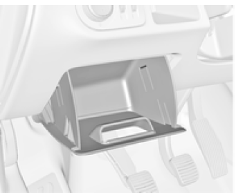 Un espace de rangement est disposé