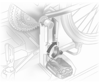 Fixation du vélo sur le système de transport arrière