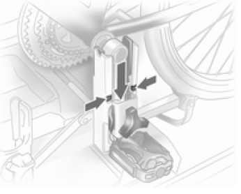 Fixation du vélo sur le système de transport arrière