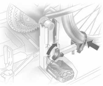 Fixation du vélo sur le système de transport arrière